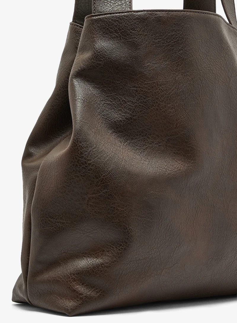 ELLA Brown Slouch Tote Bag With Thick Strap for Women | Best Price UAE